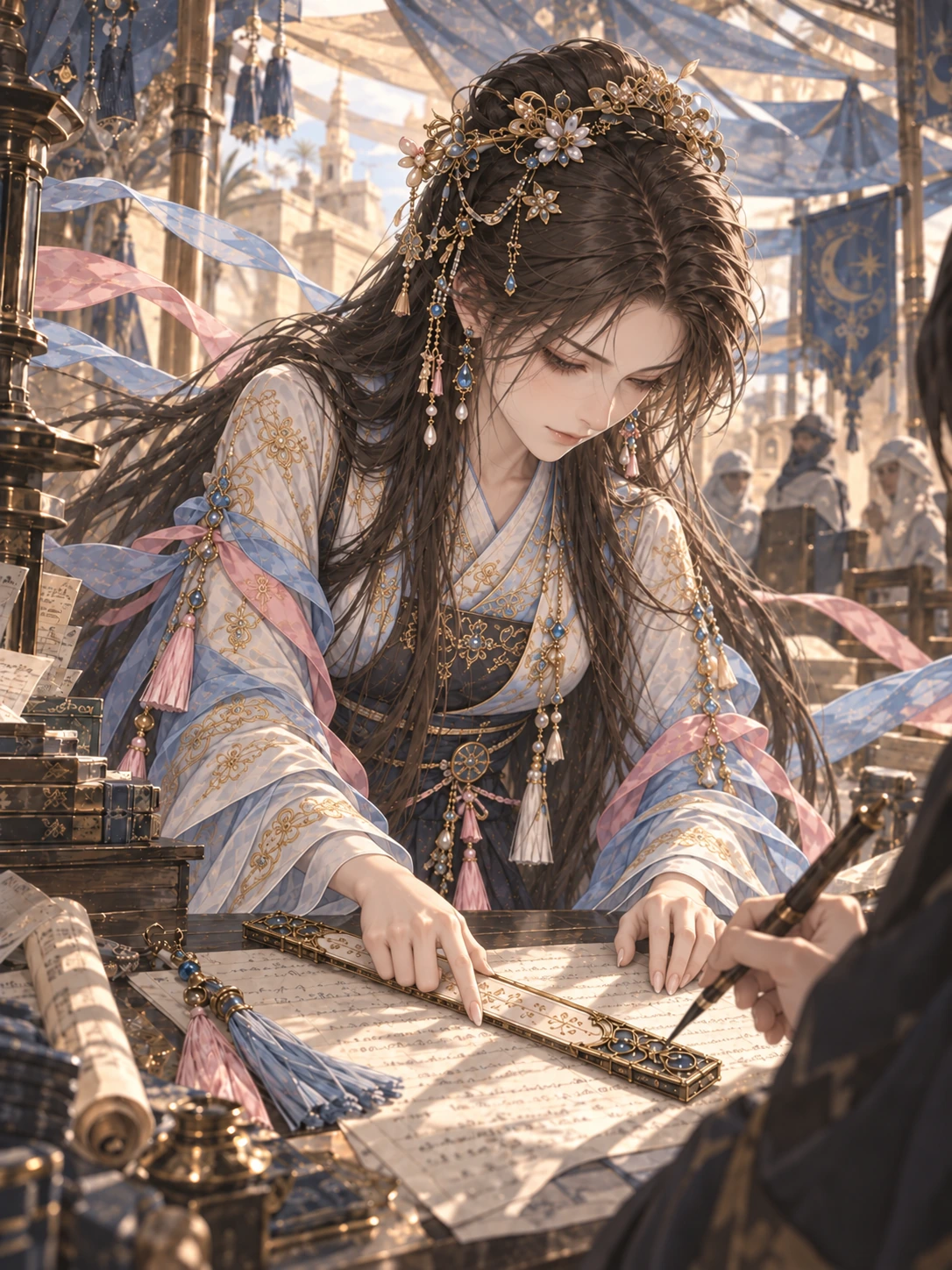 单谣：单谣的第二版人设插画，沿用已有角色外观，呈现独立的动作与场景。